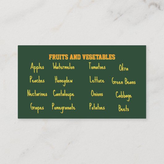 ファーマーズマーケット名刺 名刺 (裏面)