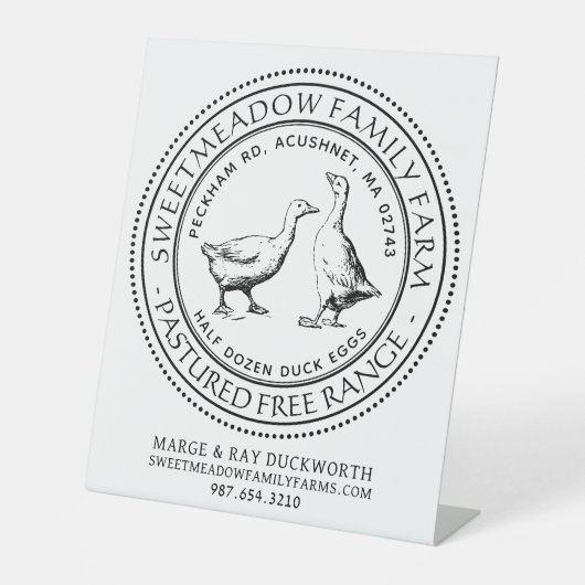 ファーマーズマーケット名製品看板 台座サイン (正面)