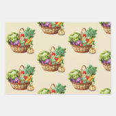 ファーマーズマーケット地元で育った赤ちゃんシャワーギフト ラッピングペーパーシート (正面2)