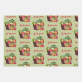 ファーマーズマーケット地元で育った赤ちゃんシャワーギフト ラッピングペーパーシート (正面)
