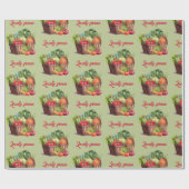 ファーマーズマーケット地元で育った赤ちゃんシャワーギフト ラッピングペーパー (フラット)