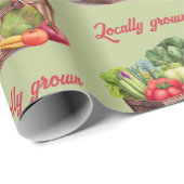 ファーマーズマーケット地元で育った赤ちゃんシャワーギフト ラッピングペーパー (ロールコーナー)