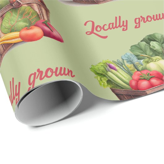 ファーマーズマーケット地元で育った赤ちゃんシャワーギフト ラッピングペーパー (ロールコーナー)