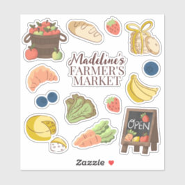 ファーマーズマーケット誕生日の子供のパーティーの好意 シール