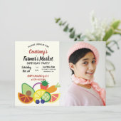 ファーマーズマーケット誕生日パーティーの写真 招待状 (スタンド正面)