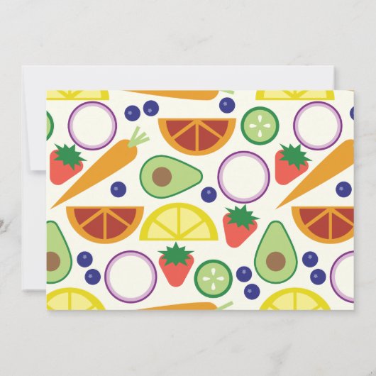 ファーマーズマーケット誕生日パーティーの写真 招待状 (裏面)