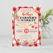 ファーマーズマーケット誕生日パーティーへの招待 招待状 (スタンド正面)