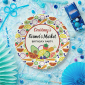 ファーマーズマーケット誕生日パーティーフルーツと野菜 ペーパープレート (パーティー)