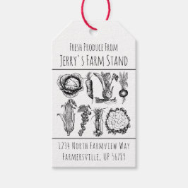 "ファーマーズマーケット道端ファームスタンド広告ズ ギフトタグ