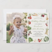 ファーマーズマーケット野菜誕生日ブランチ写真 招待状 (正面)