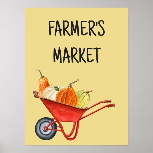 ファーマーズマーケット18 x 24 ポスター (正面)