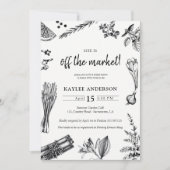 ファーマーズマーケット |オフ市場ブライダルシャワー 招待状 (正面)