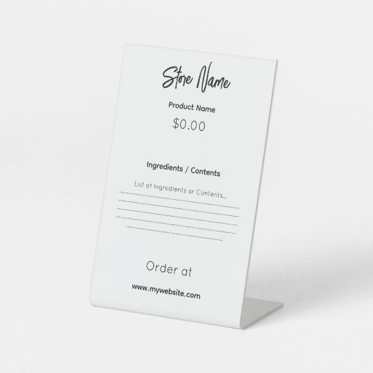 ファーマーズマーケット、フェスティバル、クラフトショー製品の看板 台座サイン (正面)