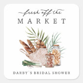 ファーマーズマーケット ブライダルシャワー スクエアシール (正面)
