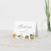 ファーマーズマーケット ブライダルシャワー 折りたたみ サンキューカード (正面)