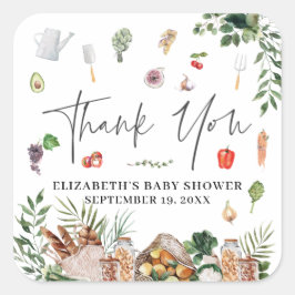 ファーマーズマーケット |赤ちゃんシャワーのお気に入り スクエアシール