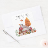 ファーマーズマーケット |農園からテーブルハーベストバーン スクエアシール (封筒)