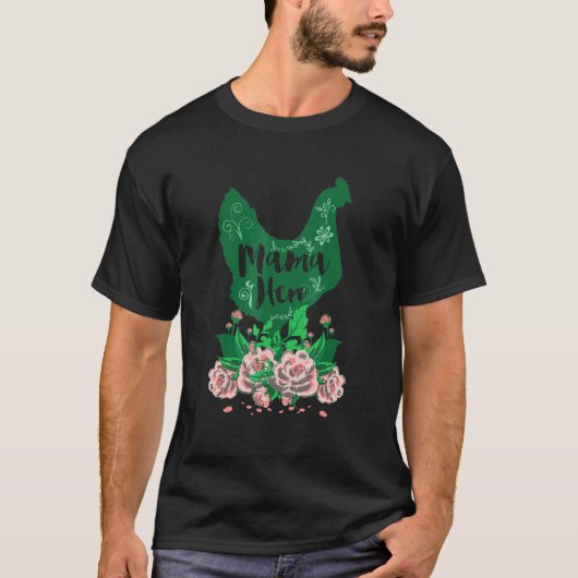 ファーマーママーヘンチキンお花 Tシャツ (正面)