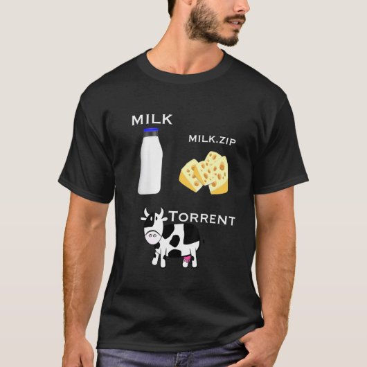 ファーマー コンピューター サイエンス 生徒 管理者 牛 チーズ M Tシャツ (正面)