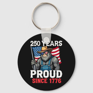 ファーマー・ビッグフットと旗 250周年 1776-2026 250th  キーホルダー