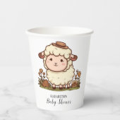 ファーミヤかわいらしード羊の赤ちゃんシャワー 紙コップ (正面)