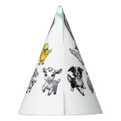 ファーミヤードアニマルおもしろいレッドバーン&レッドトラクター パーティーハット (裏面)