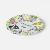 ファーミヤードアニマルズおもしろい誕生会 ペーパープレート (アングル)