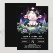 ファーミヤードキッズカウー誕生日 招待状 (正面/裏面)