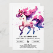 ファーミヤードキッズホース誕生日 招待状 (正面/裏面)