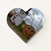 ファーミヤードクリスマスハート形のノート ノートブック (裏面)