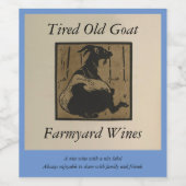 ファーミヤード疲れたオールドヤギテンプレート ワインラベル (シングルラベル)