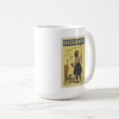 ファーミンBouisset - Chocolat Menierの白のマグ コーヒーマグカップ (正面右)