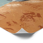 ファームおもしろい – フラワークラウン付き牛 ポスター (角)