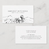 ファームからテーブルへのケータリング名刺 名刺 (正面/裏面)