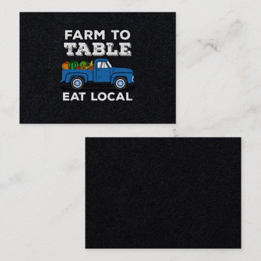 ファームからテーブルへのローカ食べル農家農業のサポート 名刺 (正面/裏面)
