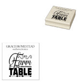 ファームからテーブルへの農家市場スタンド名の追加 ラバースタンプ (押印)