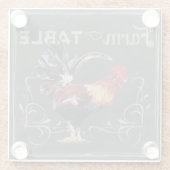 ファームからテーブルへの鶏 ガラスコースター (裏面)