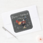 ファームからテーブルへの鶏 スクエアシール (封筒)