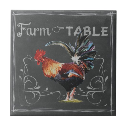 ファームからテーブルへの鶏 タイル (正面)