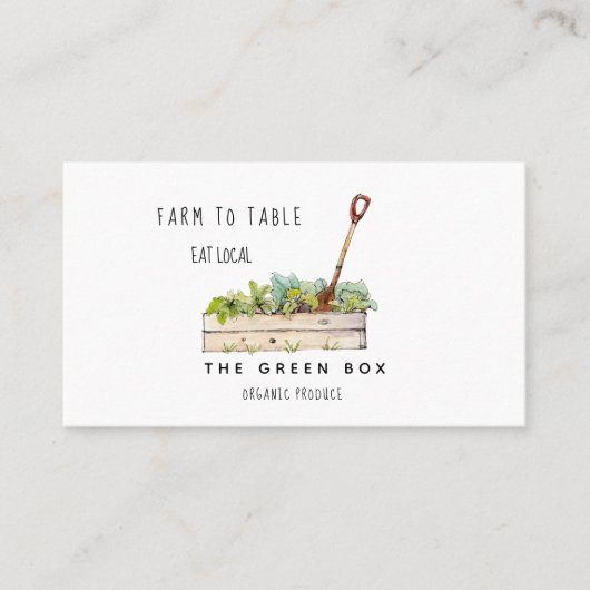 ファームからテーブルへオーガニックのファーム名刺 名刺 (正面)