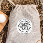 ファームからテーブルへ名前の追加農家市場製品 ラウンドシール