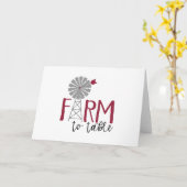 ファームからテーブル カード (黄色い花)