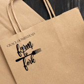 ファームからフォークへの農家市場の名前の追加 ラバースタンプ