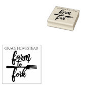 ファームからフォークへの農家市場の名前の追加 ラバースタンプ (押印)