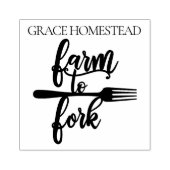 ファームからフォークへの農家市場の名前の追加 ラバースタンプ (インプリント)