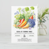 ファームとテーブルの子供の誕生日 招待状 (スタンド正面)