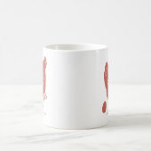 ファームのファーム名を持つ生卵 コーヒーマグカップ (中央)