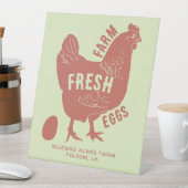 ファームのファーム名を持つ生卵 台座サイン (インサイチュ)