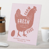 ファームのファーム名を持つ生卵 台座サイン (インサイチュ)