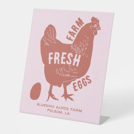 ファームのファーム名を持つ生卵 台座サイン